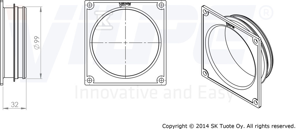 Mounting plate for 100 mm cables (for - 793353